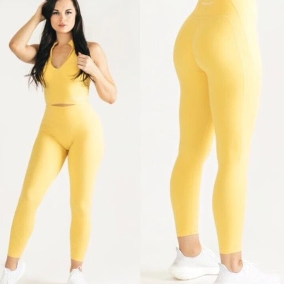 Alphalete Yellow Leggings - Picture 1 of 4